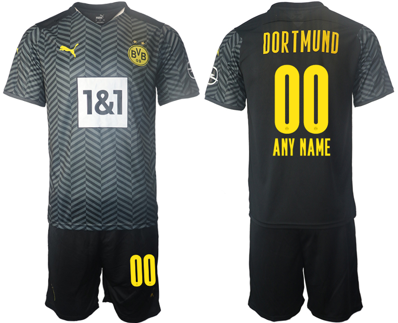 Cheap Men 2021-2022 Club Borussia Dortmund away black customized Soccer Jersey